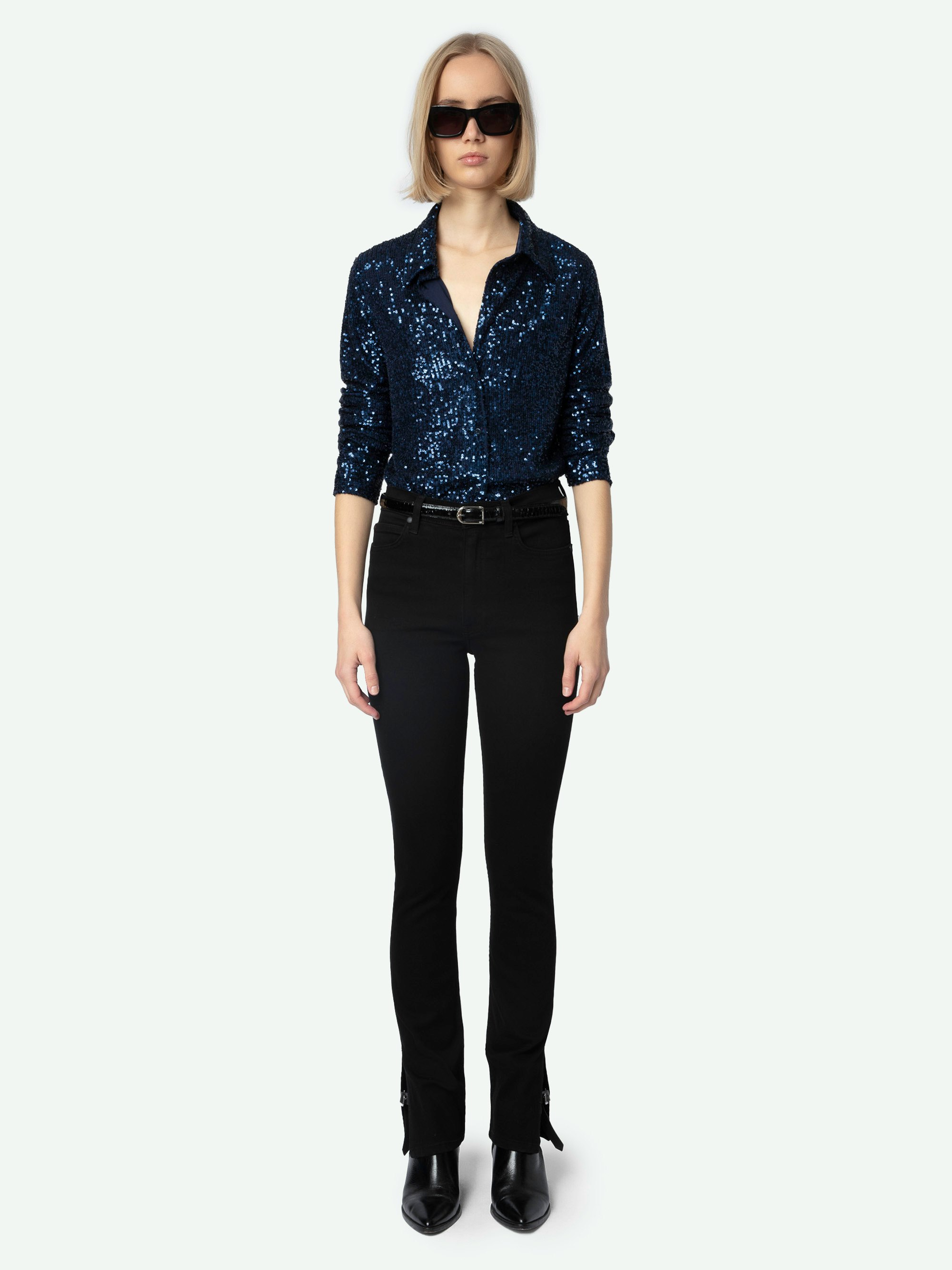 Jett Skinny Jeans - Women's black skinny jeans.