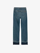 Patti Jeans - Faded blue denim cropped jeans.
