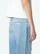 Stevie Ripped 90's Jeans - Women's straight leg light wash jeans.