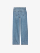 Stevie Jeans - Loose-fitting faded denim jeans with diamanté embellishment.
