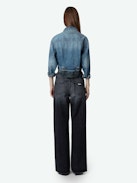 Whitney Jeans - Loose-fitting faded black denim jeans.