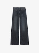 Whitney Jeans - Loose-fitting faded black denim jeans.