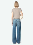 Whitney Wide Leg Jeans - Women's wide leg medium wash jeans.