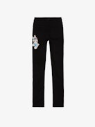 Jett Buggs Skinny Jeans - Women's black washed skinny jeans with Buggs Bunny patch.