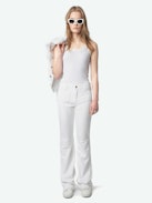 Ecume Jeans - Mid-rise bootcut jeans with braided pocket and raglan details.