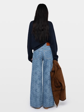 Vaqueros Ete - Vaqueros de corte recto, talle alto, multi bolsillos.