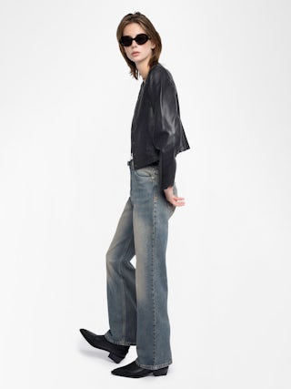Evy Jeans - Wide-leg trousers with multiple pockets in denim.
