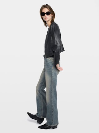 Jean Evy - Pantalon ample multi poches en denim.