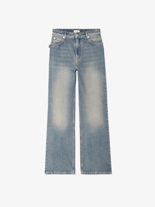 Evy Jeans - Wide-leg trousers with multiple pockets in denim.