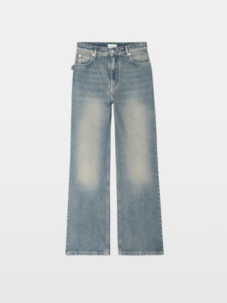 Jean Evy - Pantalon ample multi poches en denim.