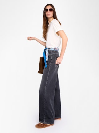Jean Eli - Weite Jeans mit hoher Taille, mehrere Taschen.