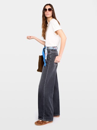 Eli Jeans - Wide-leg high-waisted jeans, multiple pockets.