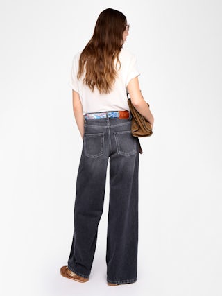 Jean Eli - Weite Jeans mit hoher Taille, mehrere Taschen.