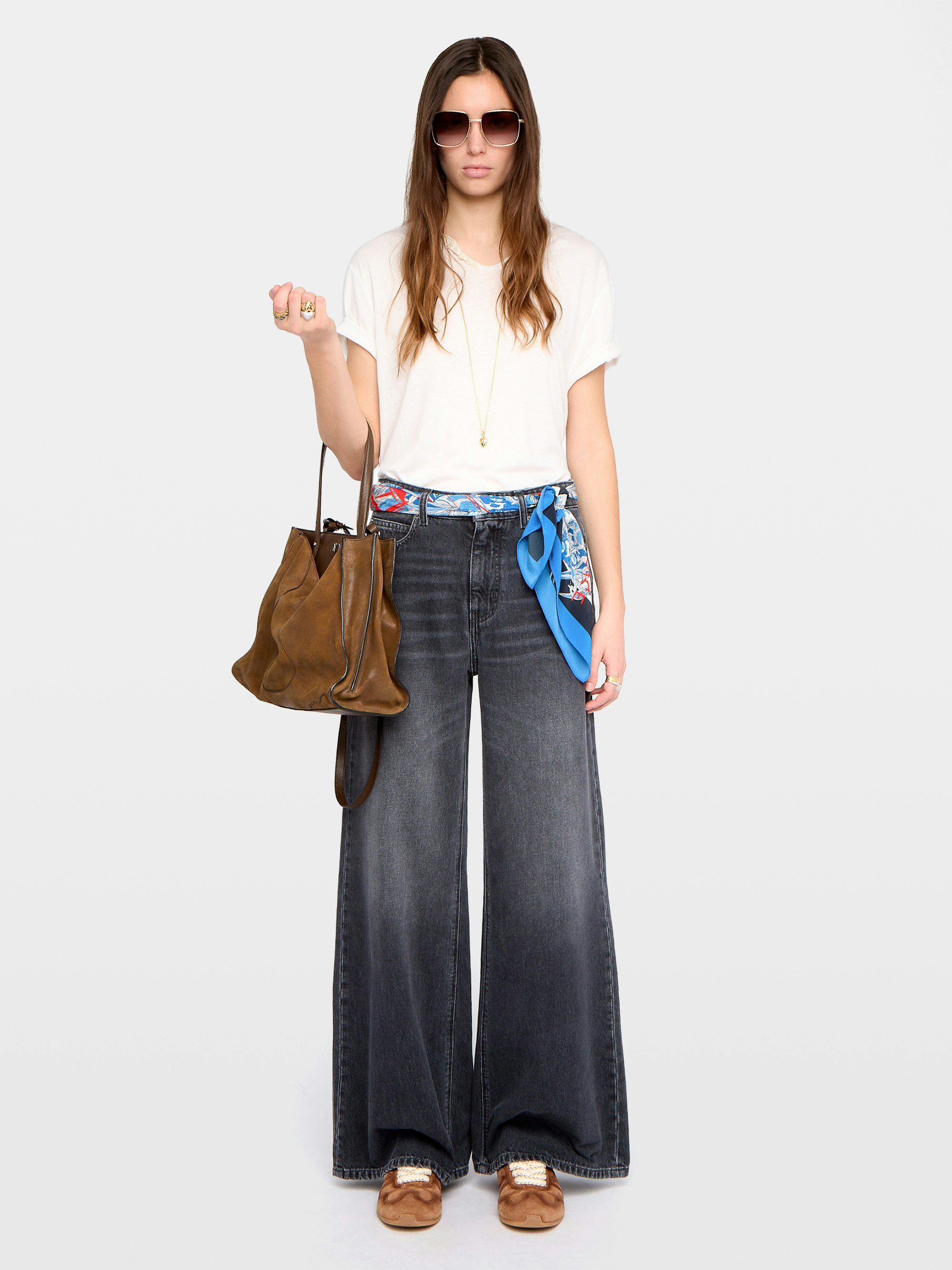 Jeans Eli - Jeans ampi a vita alta, tasche multiple.