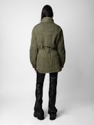 Kalice Jacket - Women’s khaki twill cotton jacket with belt.