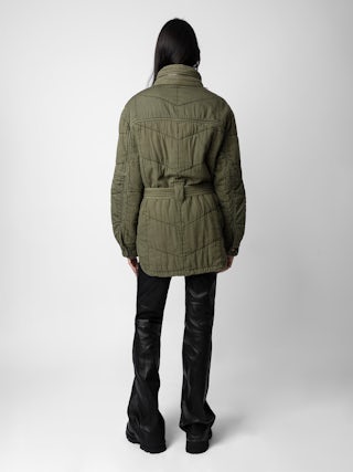 Veste Kalice - Veste en sergé de coton munie d'une ceinture.