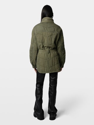 Jacket Kalice - Cotton twill jacket with belt.