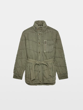 Jacket Kalice - Cotton twill jacket with belt.