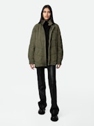 Kalice Jacket - Women’s khaki twill cotton jacket with belt.