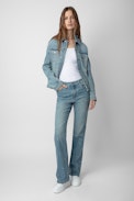 Chaqueta Kasy Strass Denim - Chaqueta vaquera con strass.