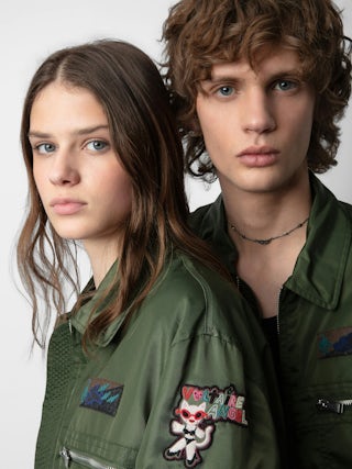 Jacket Bolid - Unisex jacket with zip fastening, pockets, and customisations by Humberto Cruz.