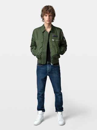 Jacket Bolid - Unisex jacket with zip fastening, pockets, and customisations by Humberto Cruz.