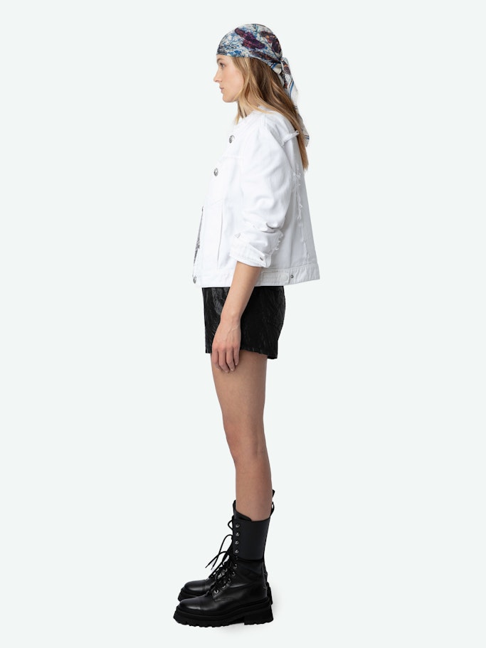 Zadig & Voltaire Kaely Raw Edge Denim Jacket In Judo