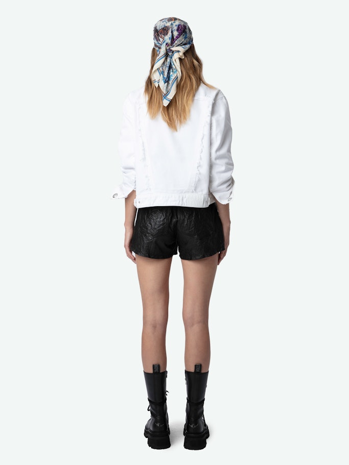 Zadig & Voltaire Kaely Raw Edge Denim Jacket In Judo