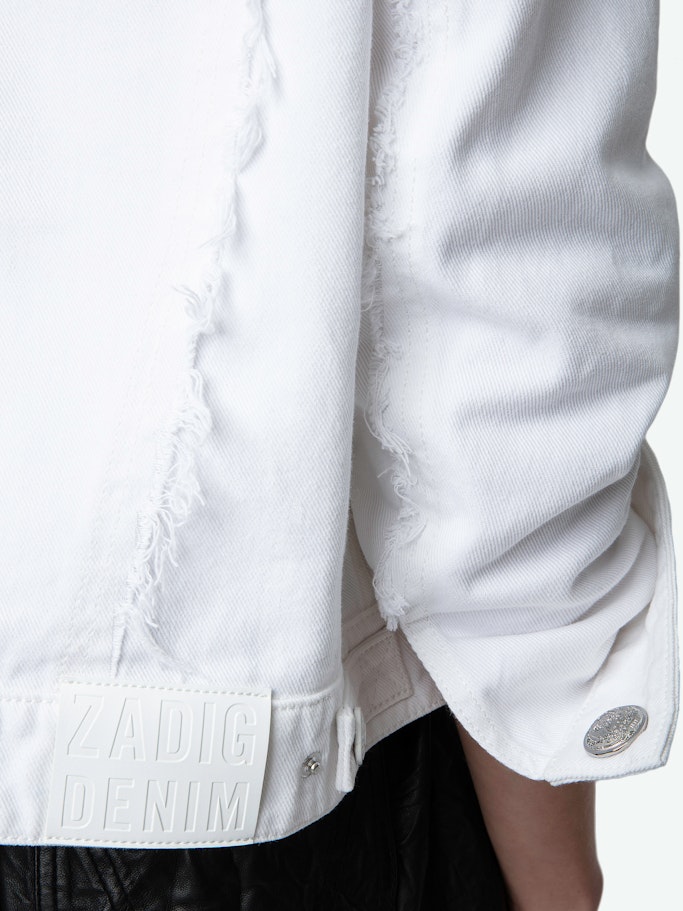Zadig & Voltaire Kaely Raw Edge Denim Jacket In Judo