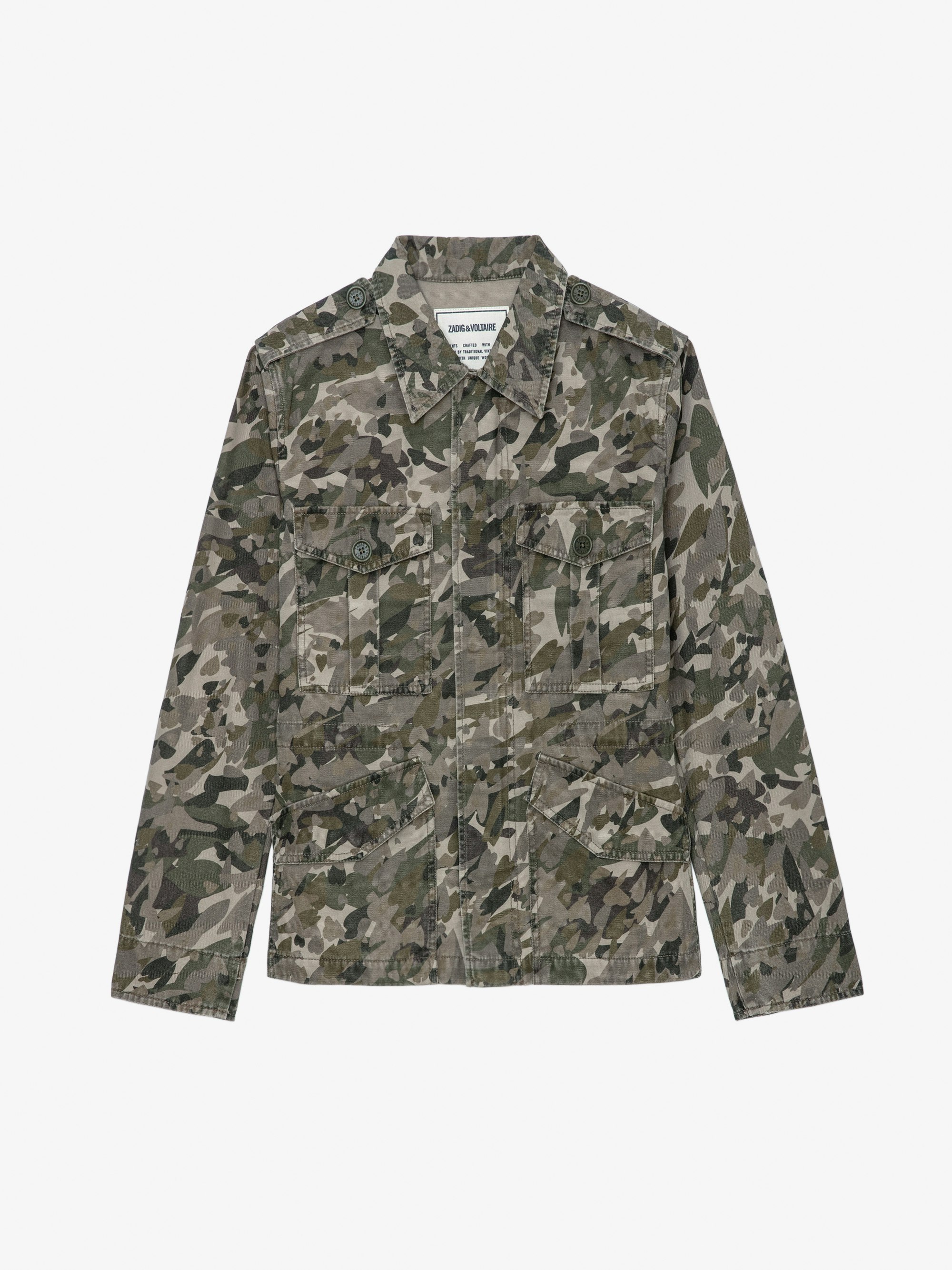ザディク【ZADIG＆VOLTAIRE】ミリタリーシャツジャケット Zadig & Voltaire Men's Kido Military Jacket Designer Black