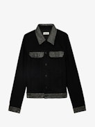 Jacke Kioky Denim - Taillierte Jeansjacke mit Knöpfen, Strass und mehreren Taschen.