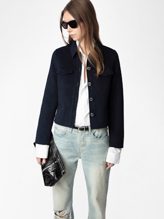 Liam Jacket - Fitted double-faced wool cashmere jacket.