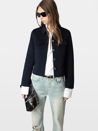 Liam Jacket - Fitted double-faced wool cashmere jacket.