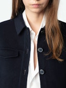 Cazadora Liam - Chaqueta ajustada de doble faz en lana y cachemira.