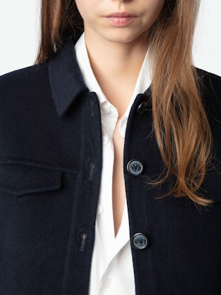 Liam Jacket - Fitted double-faced wool cashmere jacket.