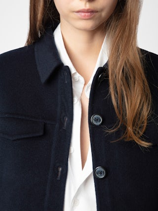 Liam Jacket - Fitted double-faced wool cashmere jacket.