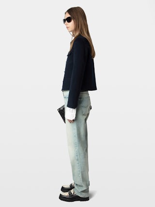 Liam Jacket - Fitted double-faced wool cashmere jacket.