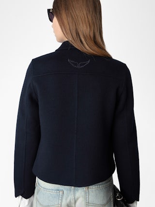 Liam Jacket - Fitted double-faced wool cashmere jacket.