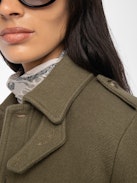 Veram Jacket - Mixed wool military-style jacket, multi pockets and shoulder badge.