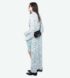 Kimono Jacket - Long printed viscose kimono with short sleeves and fringe finish.