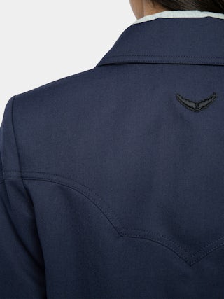 Veste Lara - Blouson en laine mélangé avec découpes esprit western, poches appliquées et fermeture boutonnée.