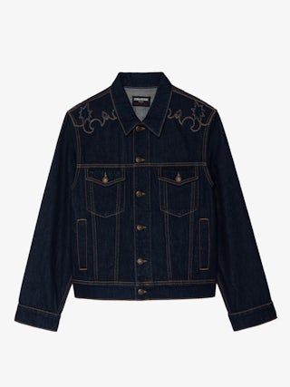 Bases Denim Jacket - Denim jacket, western-inspired cuts, long sleeves, multiple pockets and button fastening.
