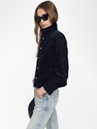 Liam Jacket - Corduroy jacket in plain colour, long sleeves, multiple pockets, button fastening and embossed wings on the back.