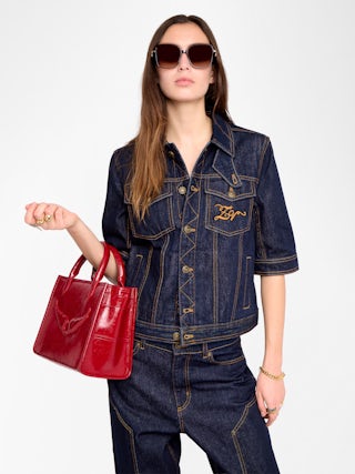 Blouson Kyo Denim - Blouson en denim manches courtes, fermetures boutonnées, pate amovible et multi poches.