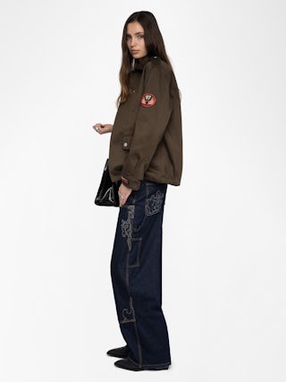 Blouson Kid - Blouson militaire à fermeture boutonnée et poches fonctionnelles.