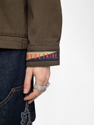 Blouson Kid - Blouson militaire à fermeture boutonnée et poches fonctionnelles.