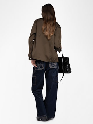 Blouson Kid - Blouson militaire à fermeture boutonnée et poches fonctionnelles.