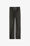 Pomy Pants - Khaki leopard print pants