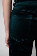 Hose Pesto - Damen-Kostümhose aus grünem Samt