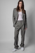 Gitane Pants - Women’s tailored gray wool pants. Made with fibers from organic farming.